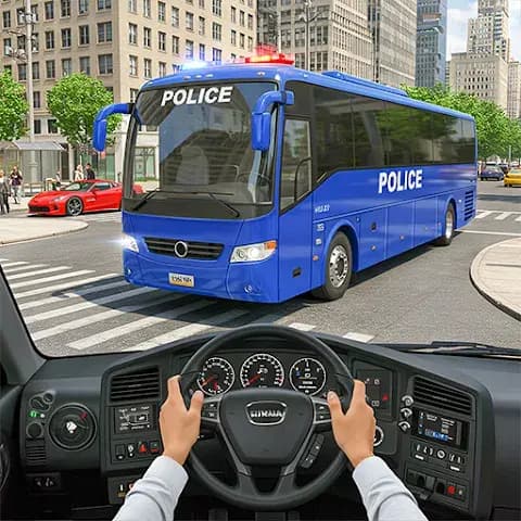 Police Bus Simulator – a realistic driving game developed by our team, showcasing our skills in creating immersive simulation and mobile gaming experiences.
