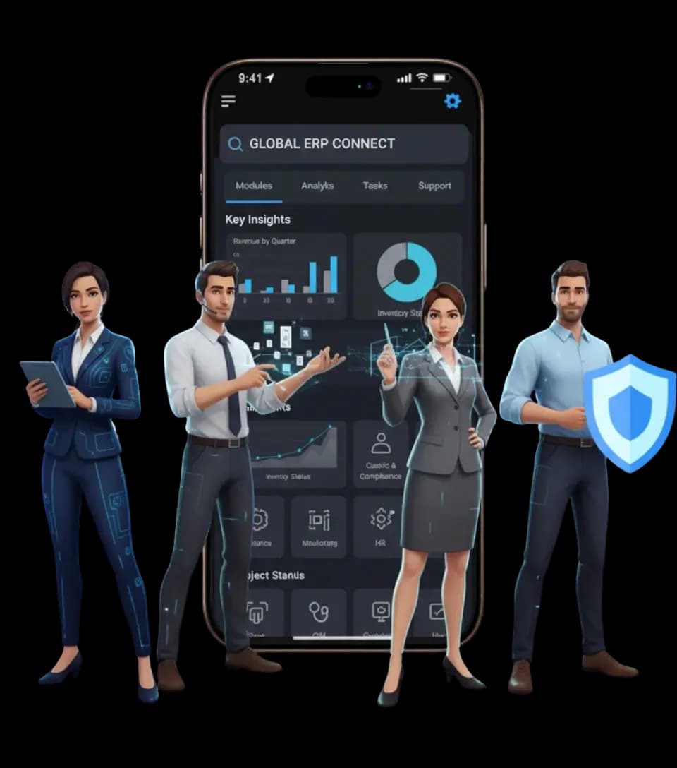 ERP implementation solutions optimizing business operations for efficiency, productivity, and streamlined workflows